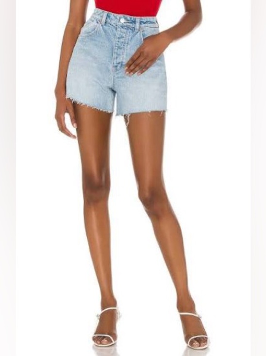 ROLLA'S Pants - ROLLA'S Original Light Blue High-Rise Frayed Denim Shorts